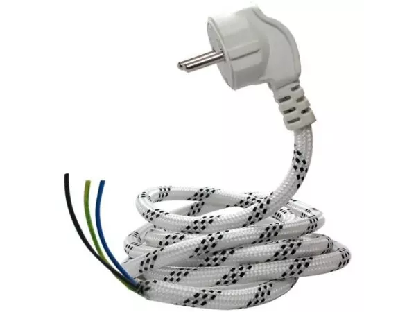 کابل دوشاخ اطو استاندار   ۲×۷۶ ---۲×۱   روکش کتان            